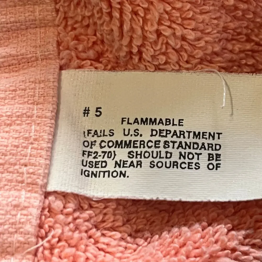 Vintage Ralph Lauren coral pink‎ cotton bath mat embroidered polo logo